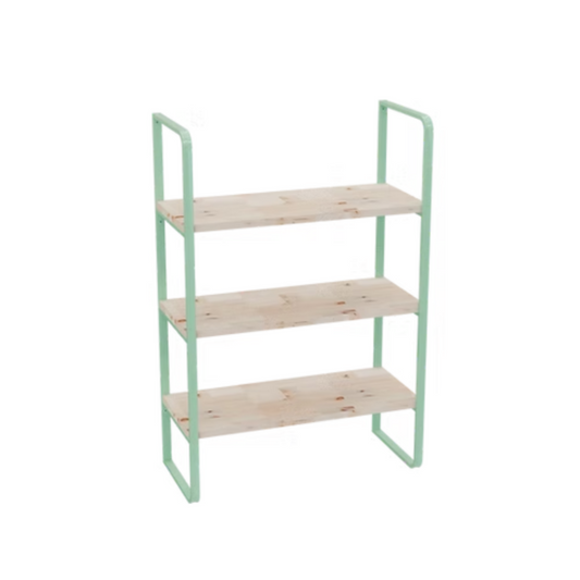 Estante tubular Pino/Verde - 60x27x90 cm
