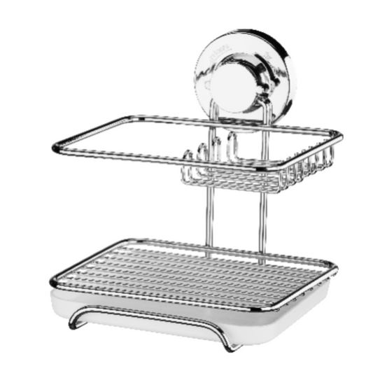 Organizador para detergente/esponja succión - 19x16x17 cm