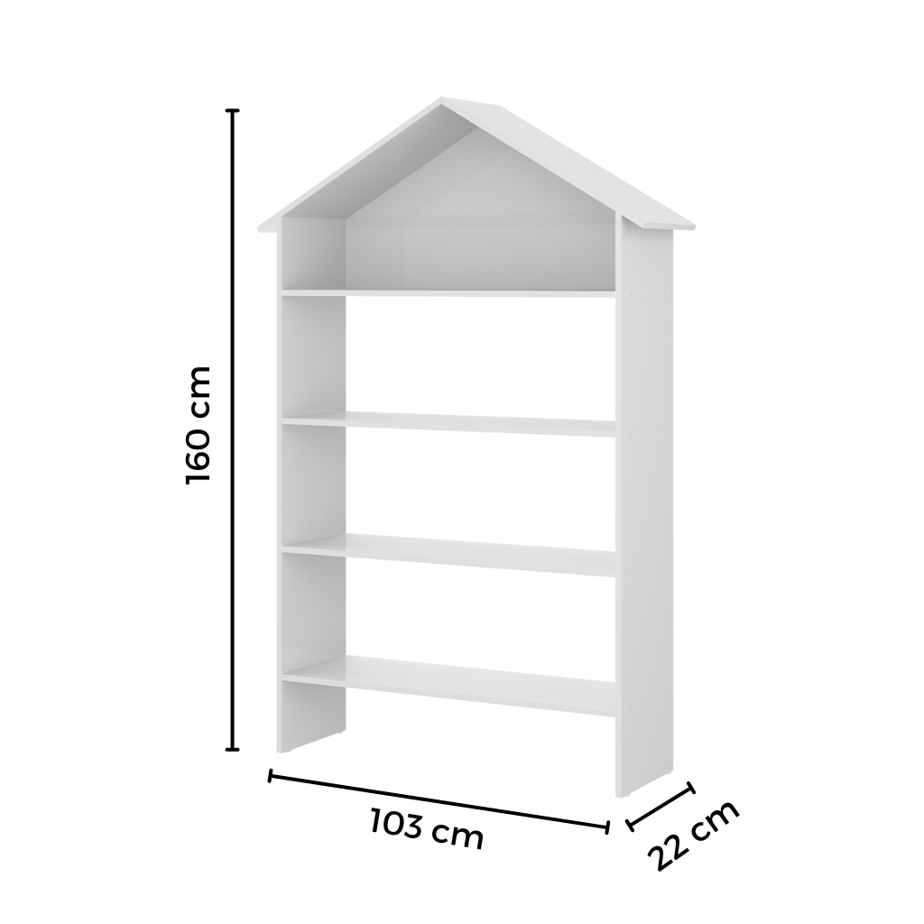 Estante infantil - blanco premium 160x103x22 cm