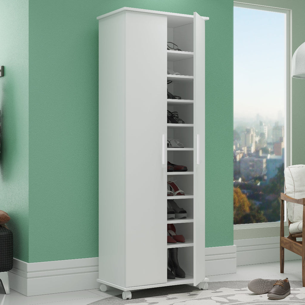 Zapatero alto 2 puertas - 60x173x38 cm