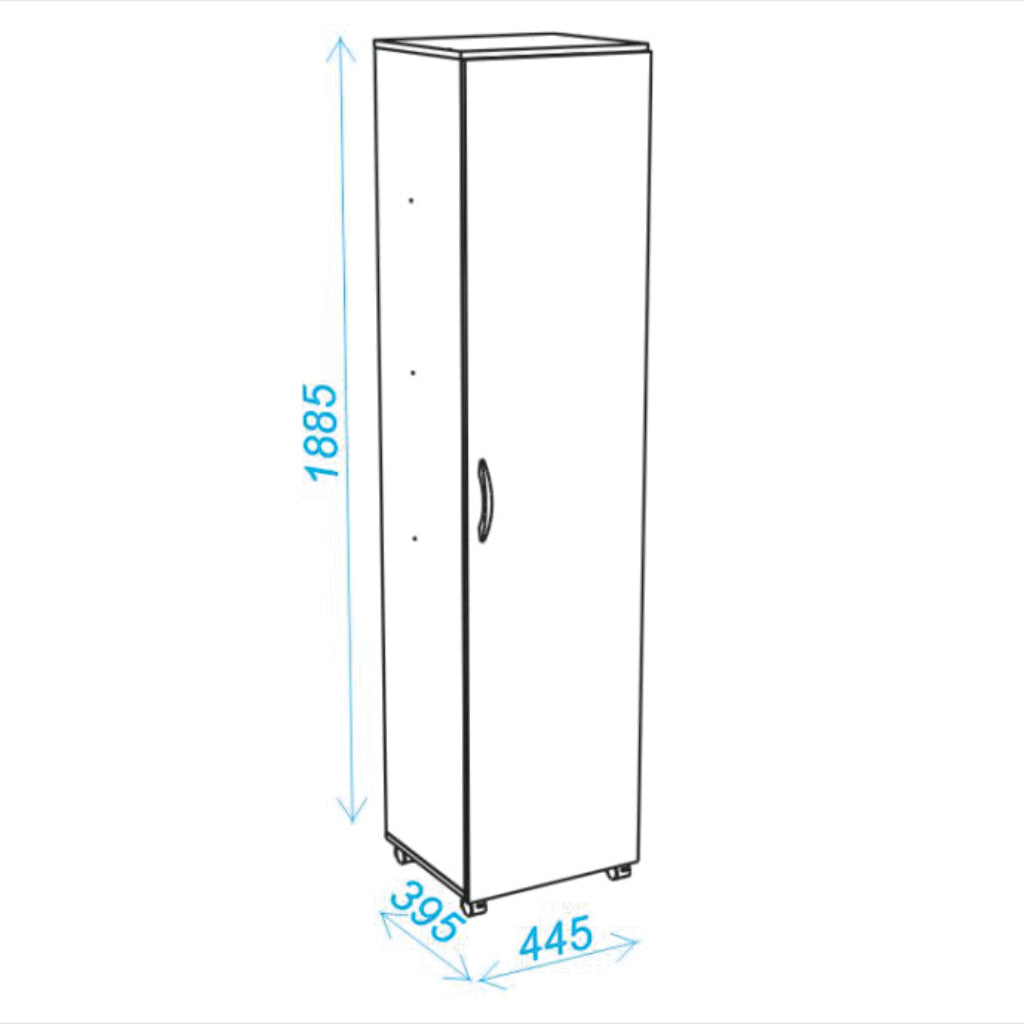 Armario multiuso 1 puerta - 44x39x188 cm