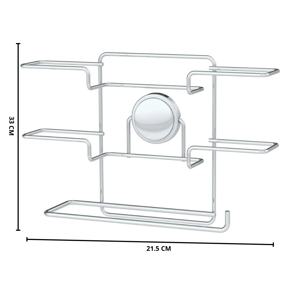 Soporte para rollo triple cromo - 33x21.5 cm