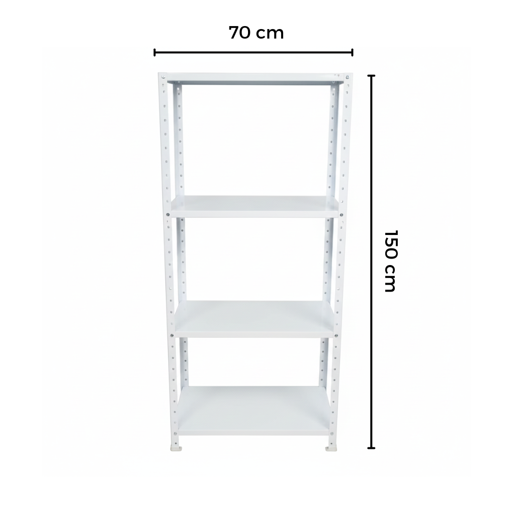 Estante de metal 4 repisas - 70x150x30 cm