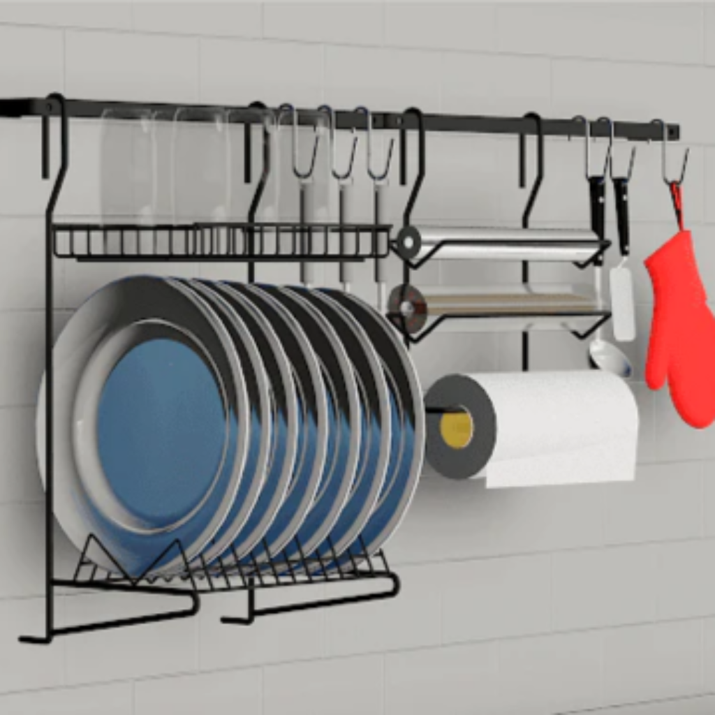 Barral para cocina 03 - Negro - 90x22x48 cm