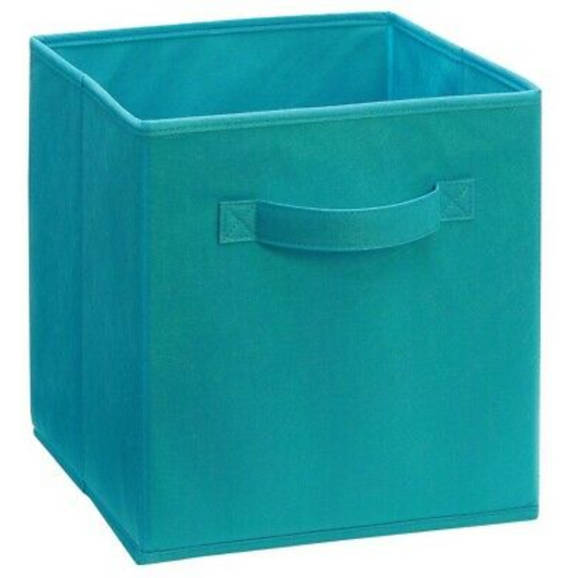 Cesto de tela Turquesa - 30x30x30 cm