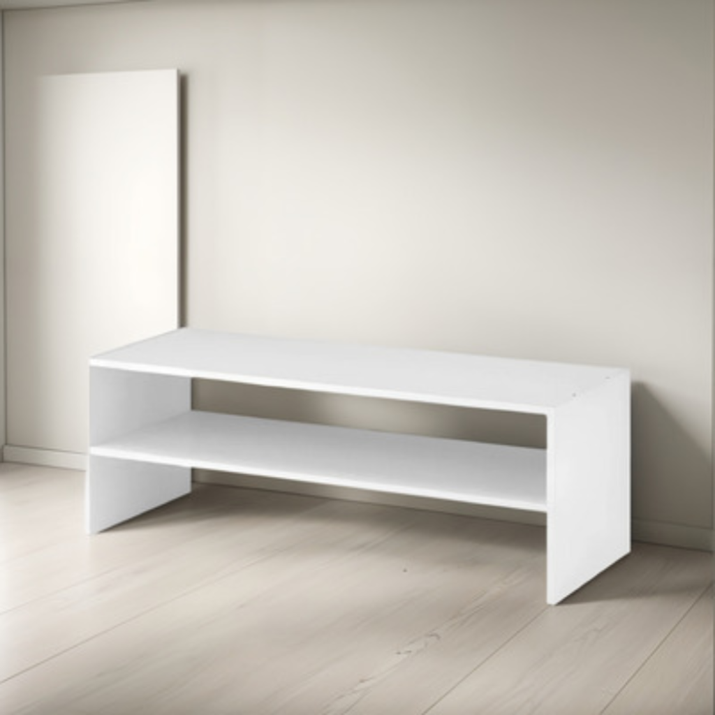 Zapatero de melamina - Blanco 80x35x30 cm