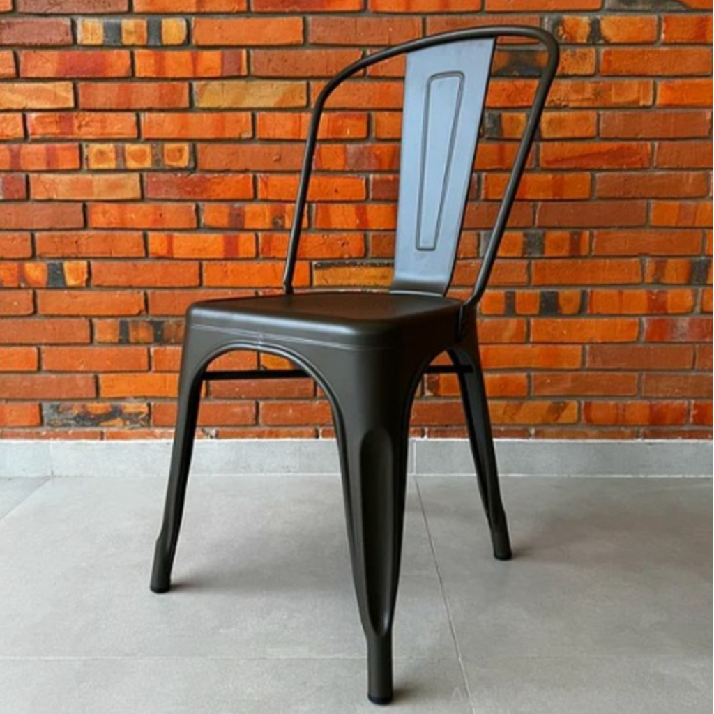 Silla Iron Tolix Negro - 84X45X53 CM