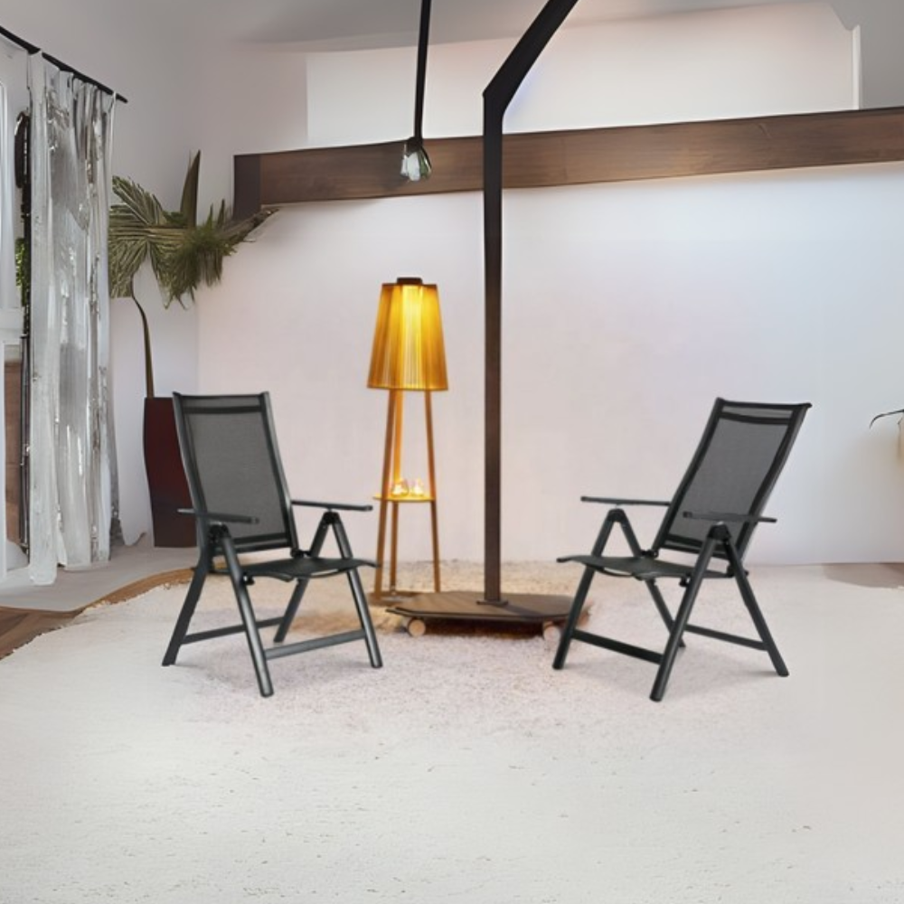 Silla plegable 3 posiciones - 101x55x60 cm
