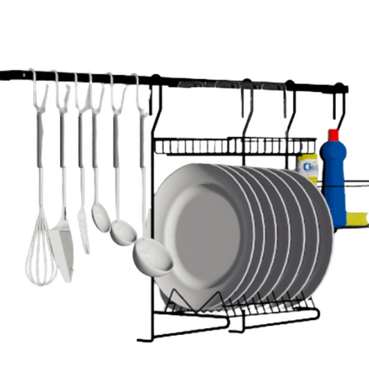 Barral para cocina 02 - Negro - 90x22x48 cm