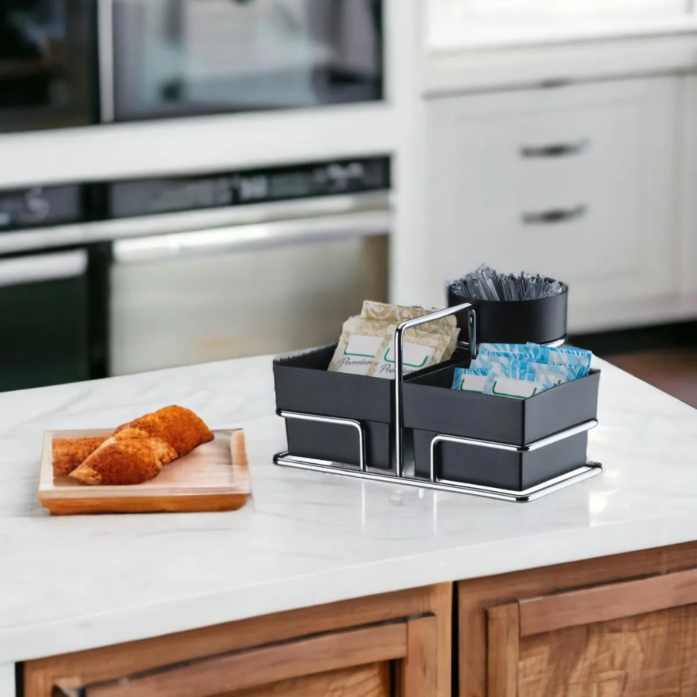 Porta sachet y agitador - 15x14x7 cm