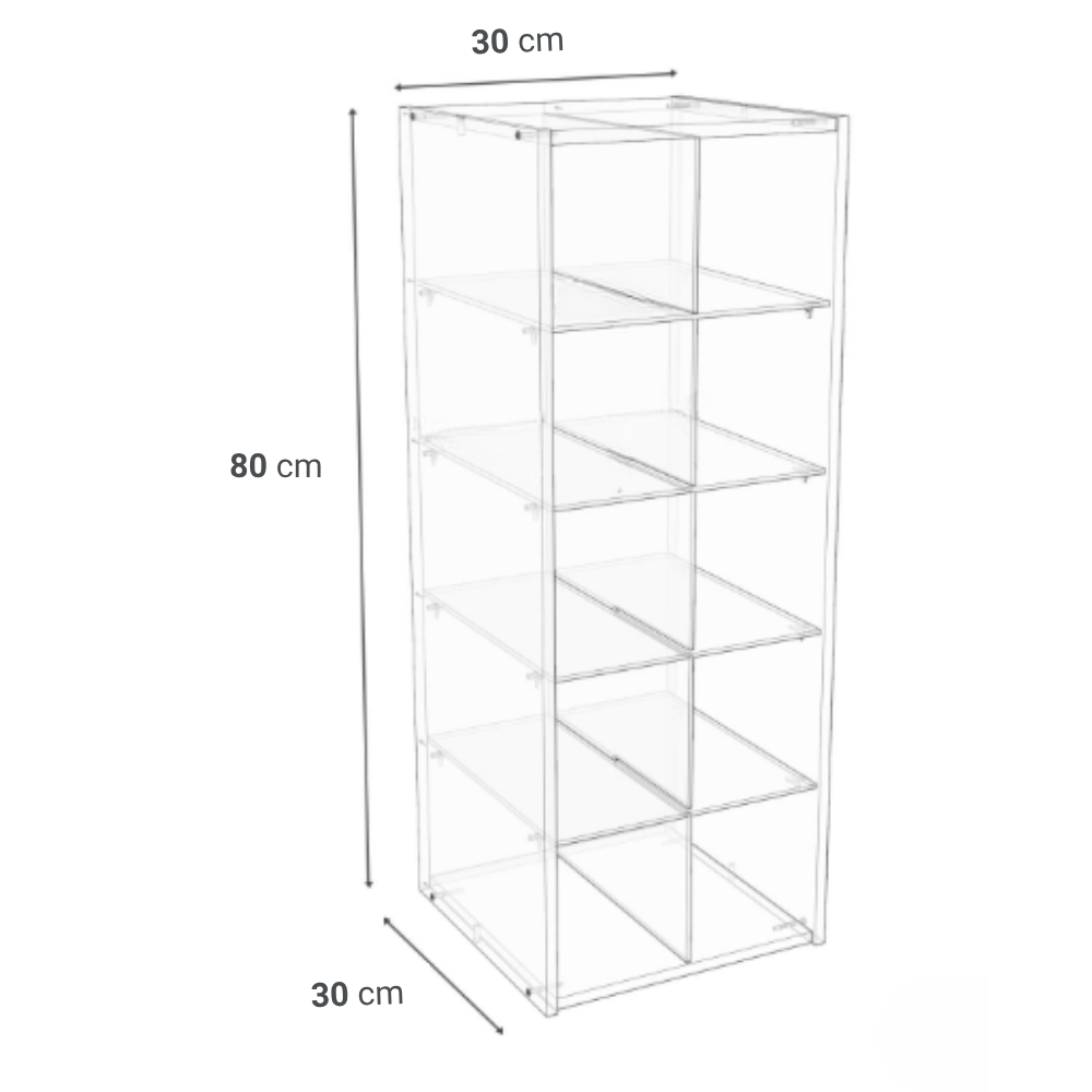 Mueble de 10 cubos - 80x30x30 cm