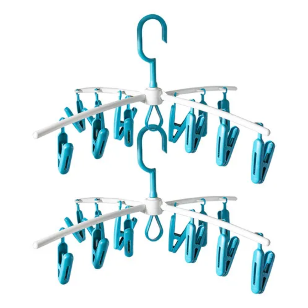 Percha apilable de 12 prendedores - 21 cm