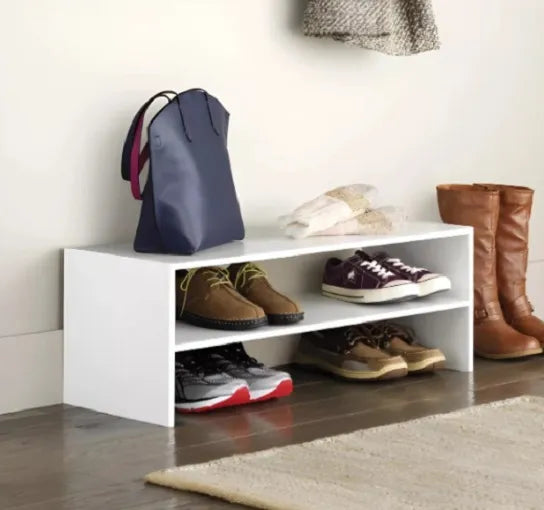 Zapatero de melamina - Blanco 80x35x30 cm