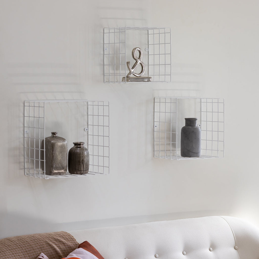 Set de 3 cubos Rejilla - 36x36x20 cm