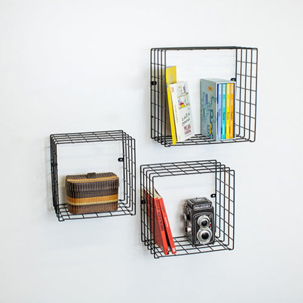 Set de 3 cubos Rejilla - 36x36x20 cm