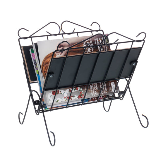 Revistero barroco negro - 31x34x34 cm