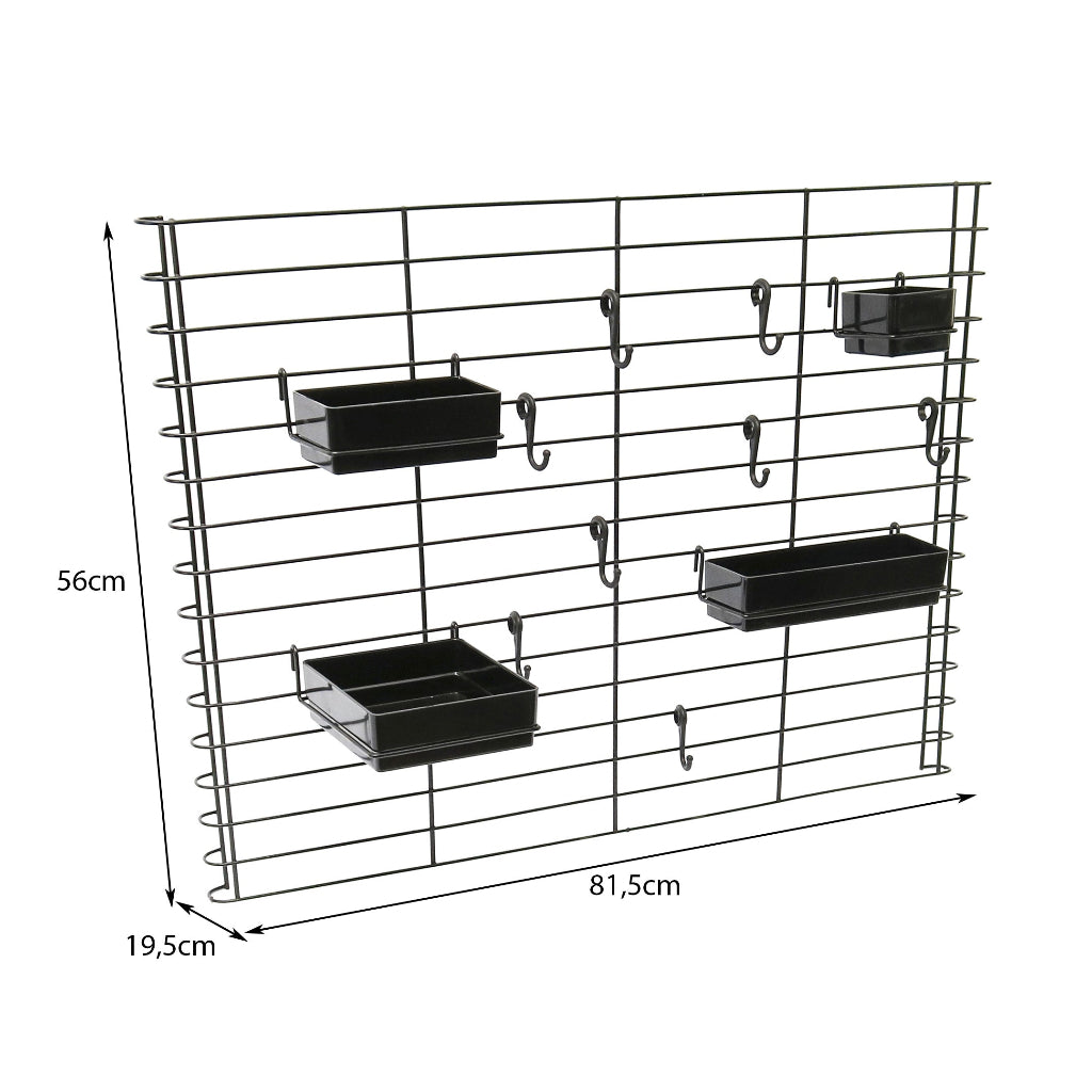 Reja organizadora borde con ondas - 81x56x19 cm