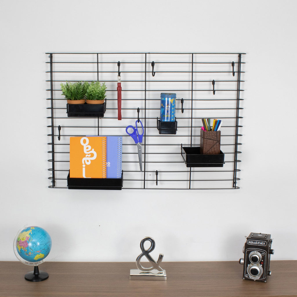Reja organizadora borde con ondas - 81x56x19 cm