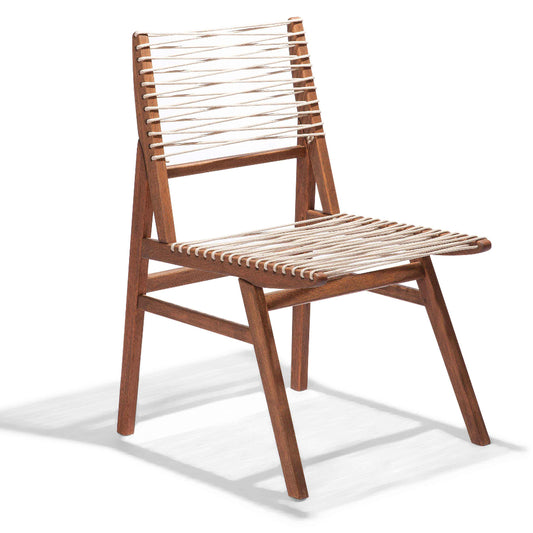 Silla Veleiro s/ posabrazos natural y coffe - 58x57x86 cm