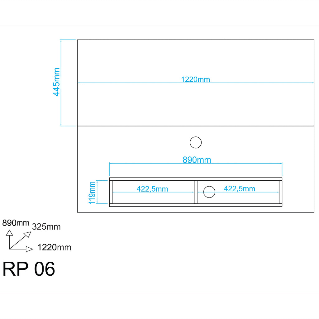 Panel para televisor castaño - 122x89x25 cm