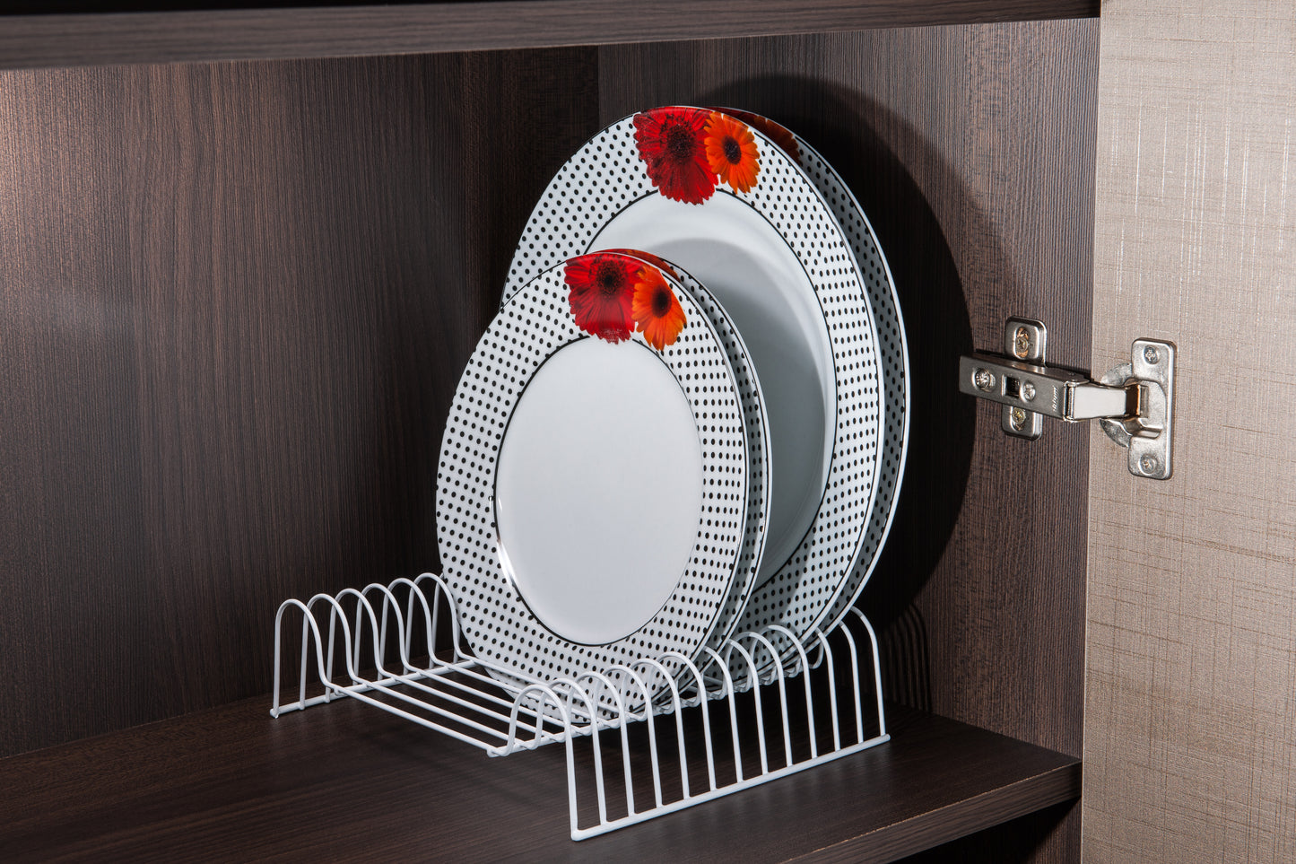 ORGANIZADOR VERTICAL DE PLATOS - BLANCO