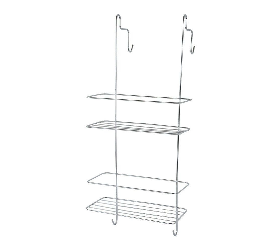 ORGANIZADOR DE DUCHA PARA BOX - CROMO - BLANCO