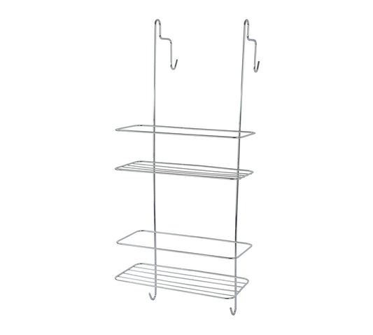 ORGANIZADOR DE DUCHA PARA BOX - CROMO - BLANCO