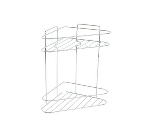 ESQUINERO PARA BAÑO DOBLE - CROMO- BLANCO