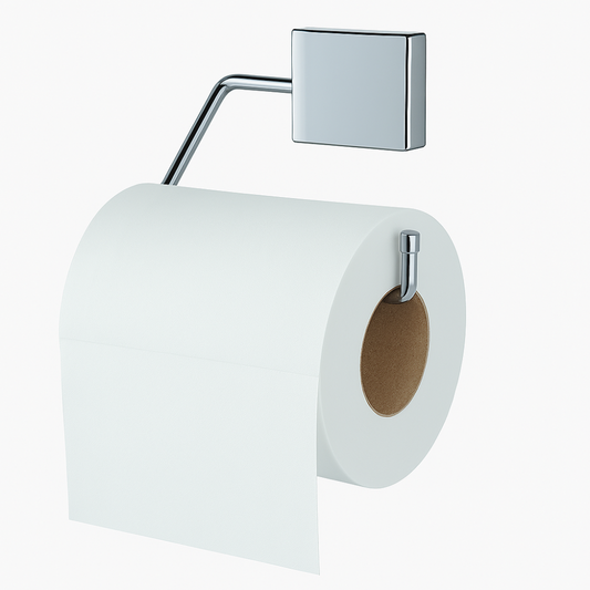 Porta papel higiénico Fortfix cromo - 8x6x12.5 cm