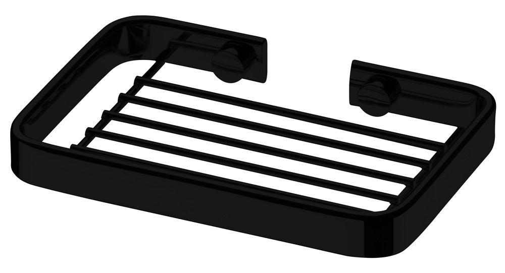 Jabonera Fija - Cromo y negro