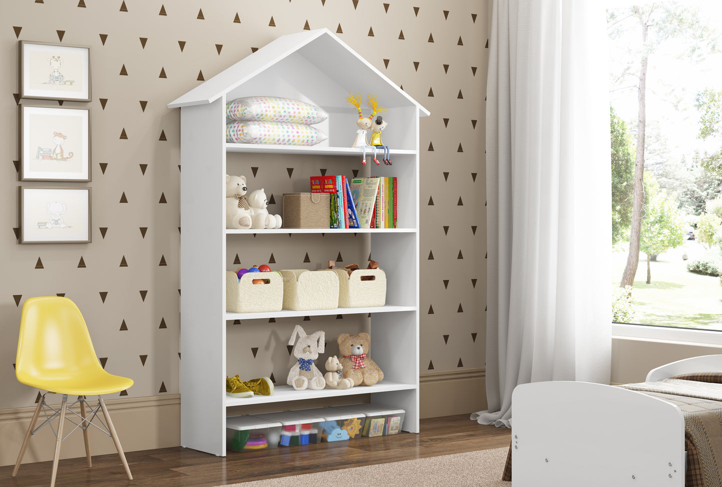 Estante infantil - blanco premium 160x103x22 cm