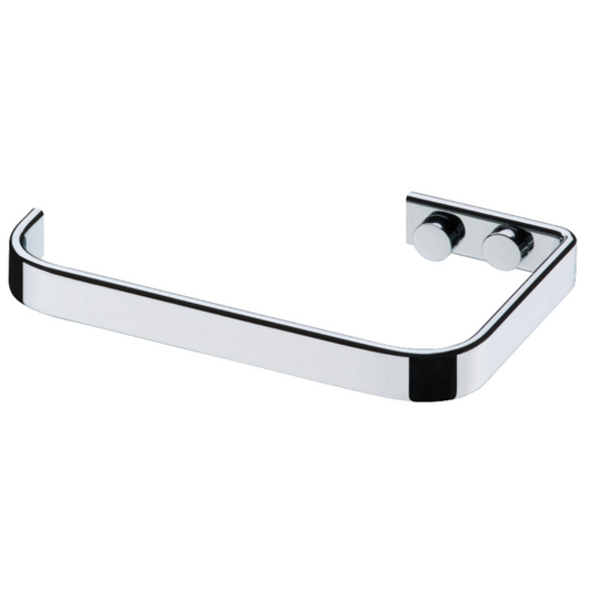 Portarrollos Fijo cromo y negro - 13x8x1 cm