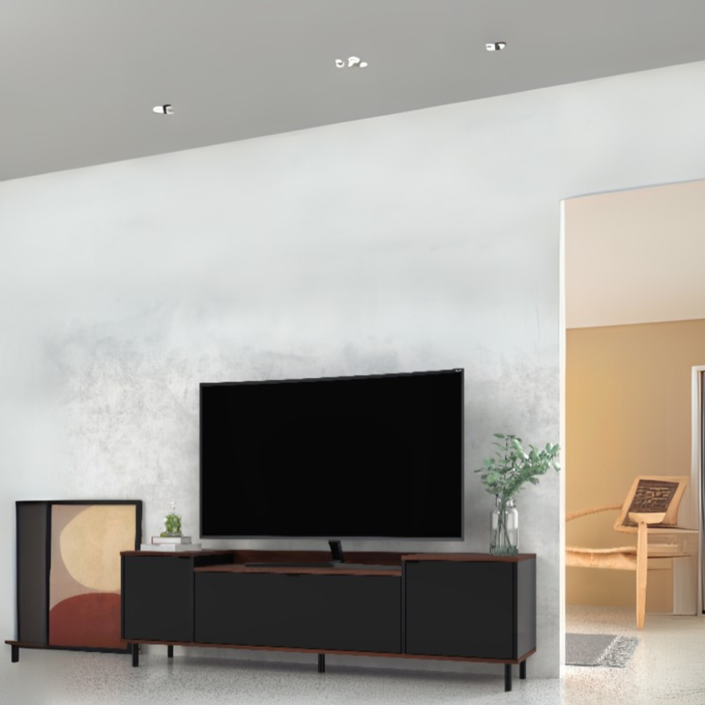 Rack para televisor Castaño/Negro - 170x49x38 cm