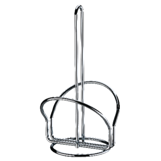 Porta papel de cocina cromado - 13x13x28 cm