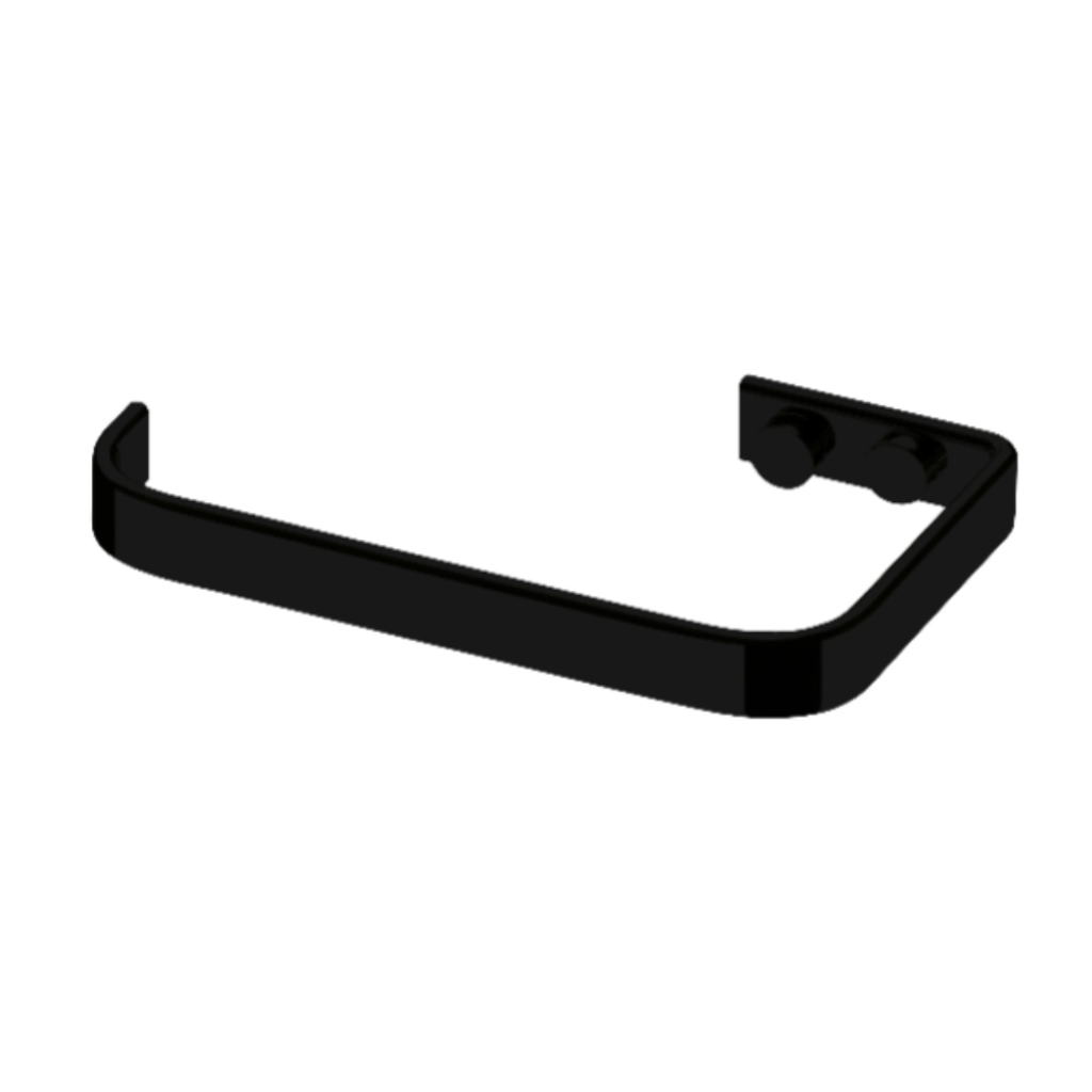 Portarrollos Fijo cromo y negro - 13x8x1 cm