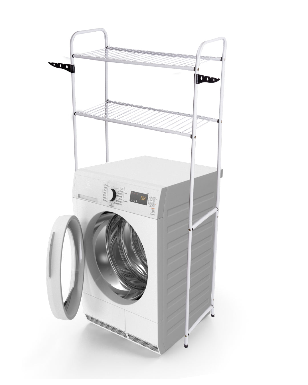 RACK PERCHERO CON DOS REPISAS - BLANCO