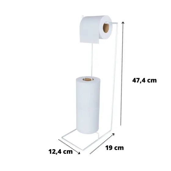 Soporte para rollos de papel - 12x19x47 cm