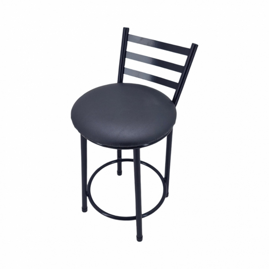 Banqueta de metal color negro - 41x41x94 cm