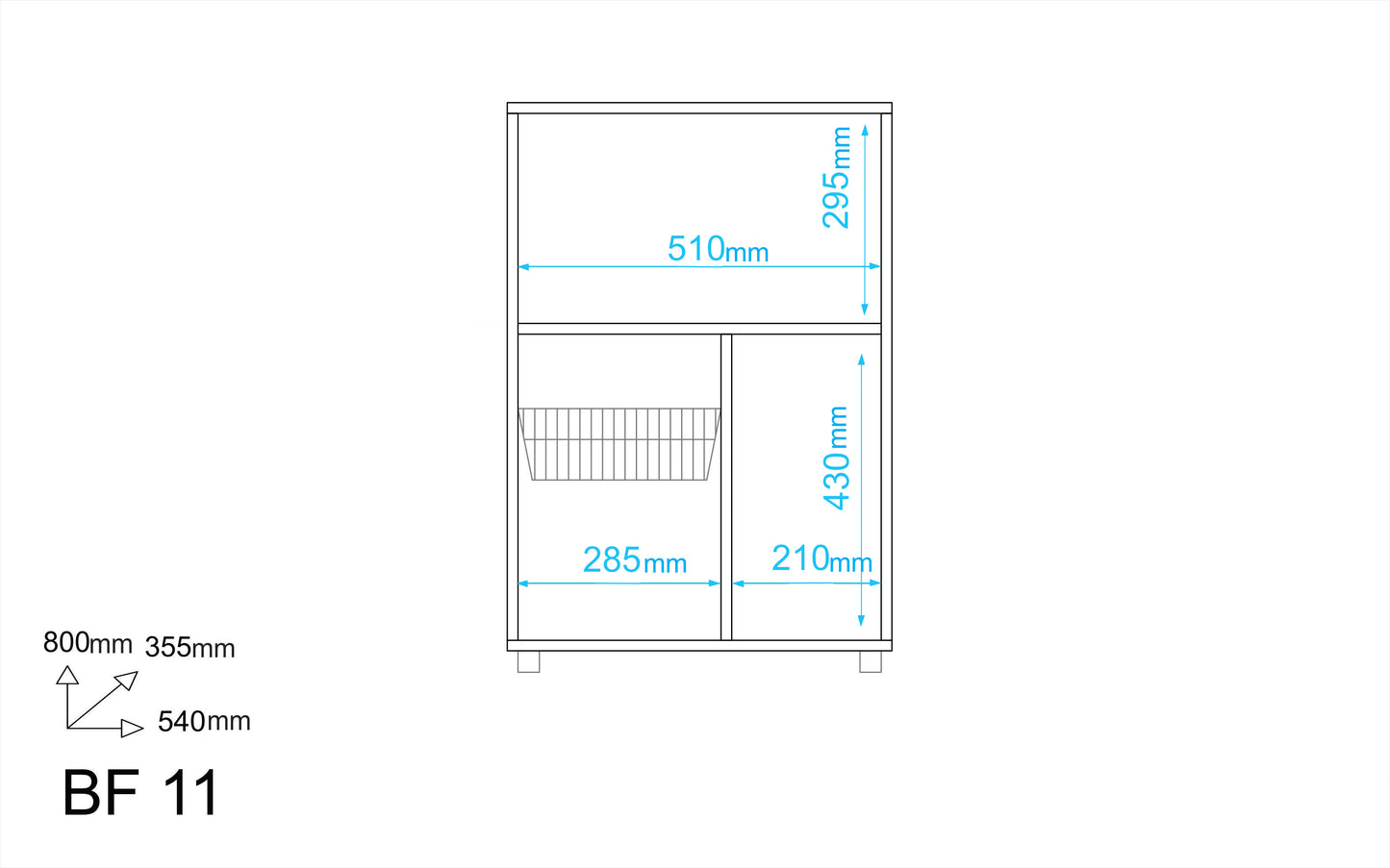 Organizador de cocina 54x80x35 cm