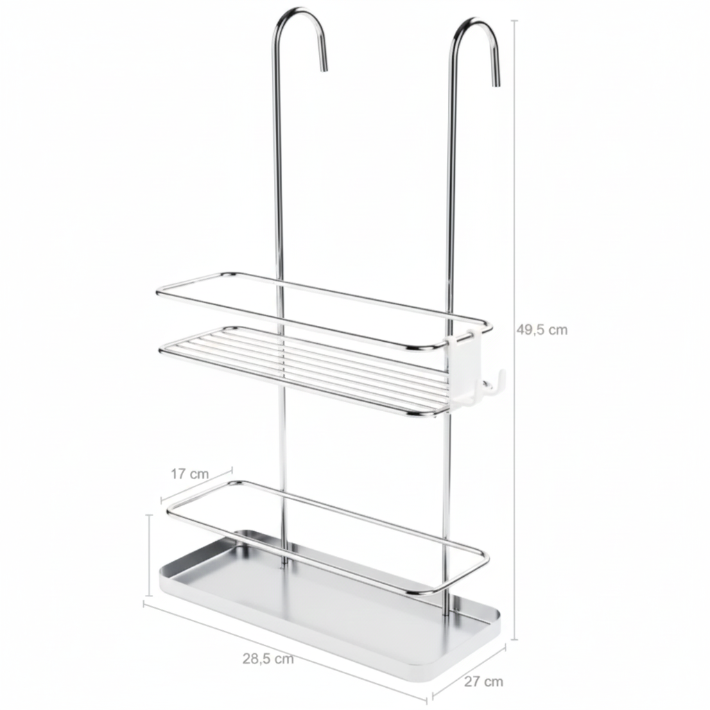 Organizador ducha de box - 49x28x17 cm