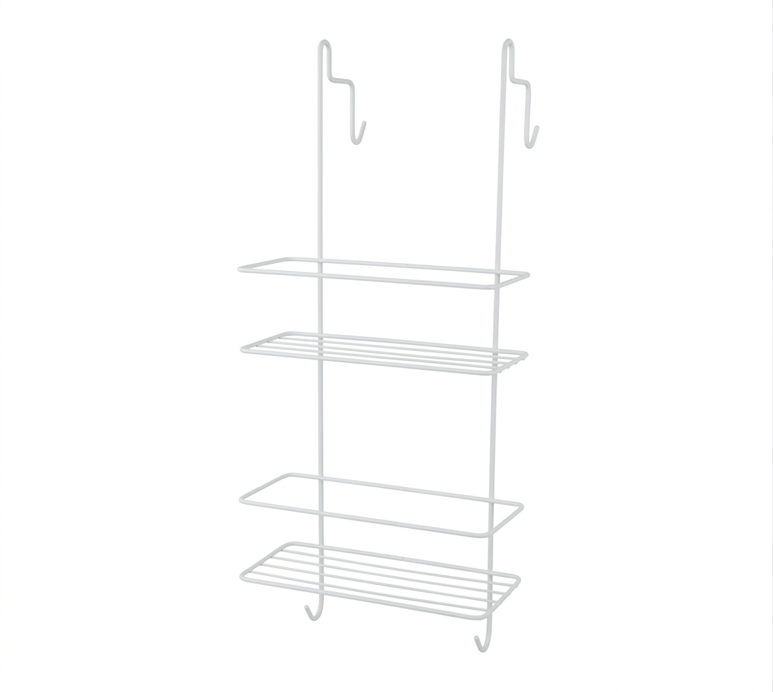 ORGANIZADOR DE DUCHA PARA BOX - CROMO - BLANCO