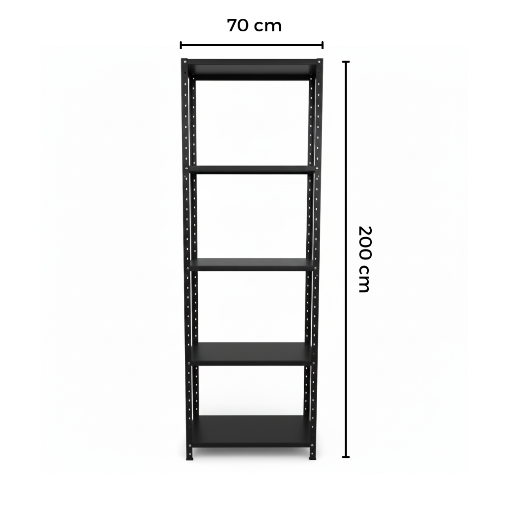 Estante de metal 5 repisas - 70x200x30 cm