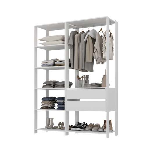 Ropero abierto modular multiuso 135x183x45 cm