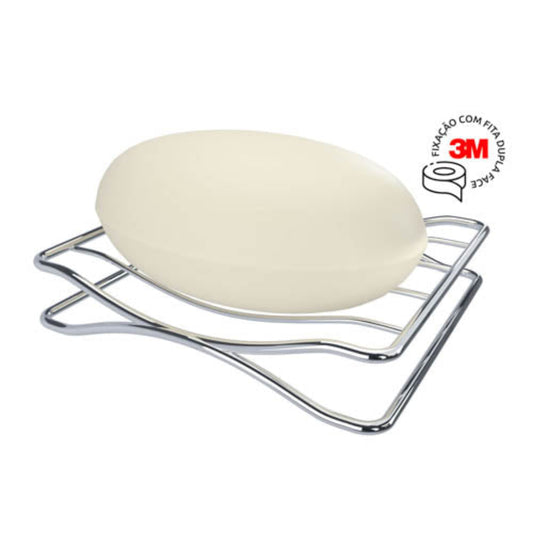 Jabonera metalica de mesa - 11x20x2 cm