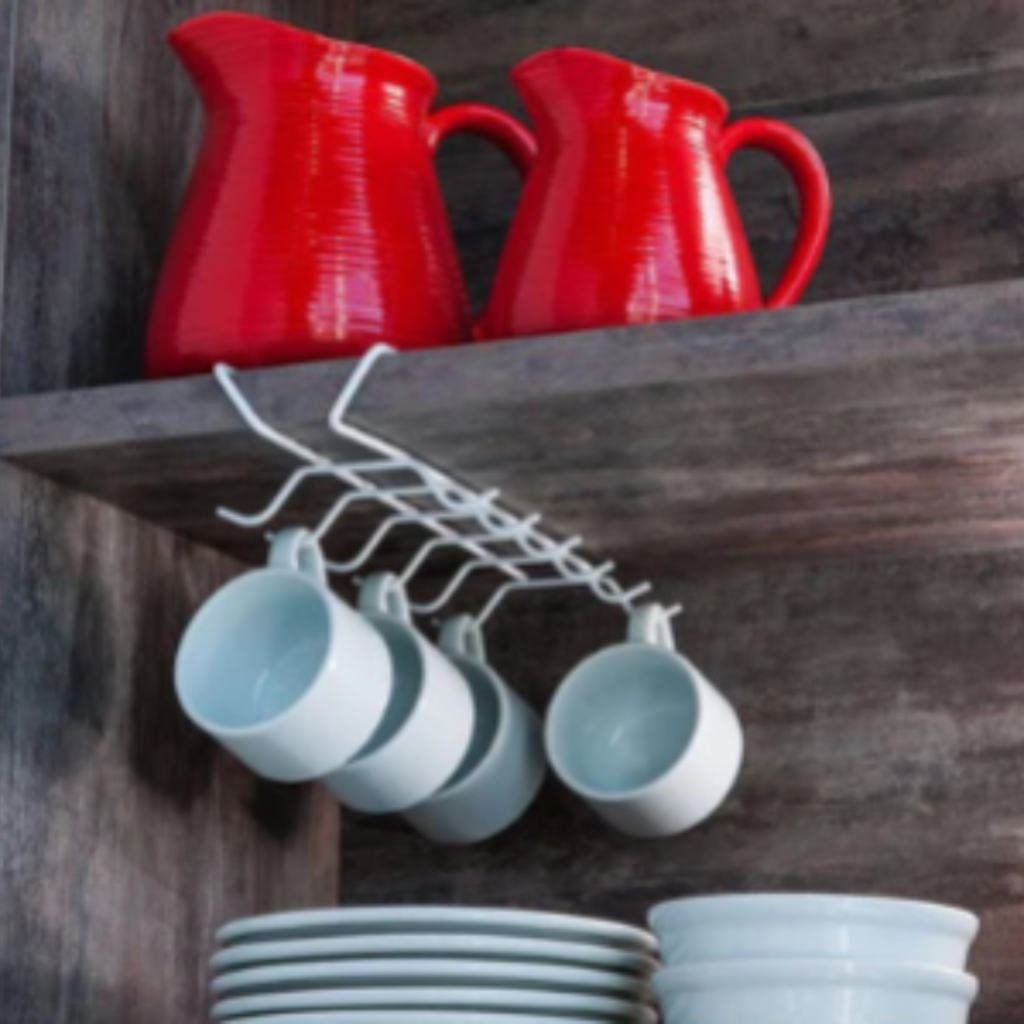 Colgador de tazas blanco - 28x13x6 cm