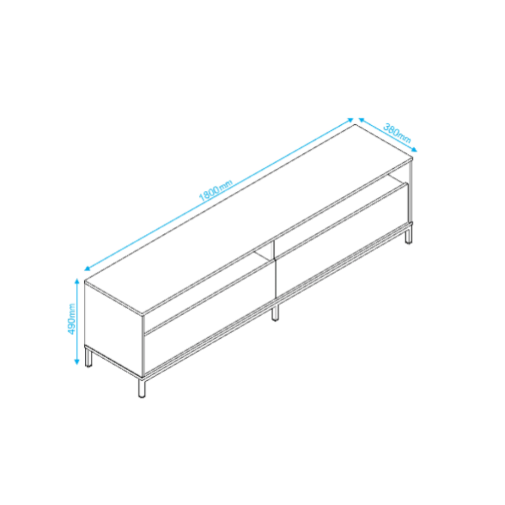 Rack para televisor - 180x49x38 cm