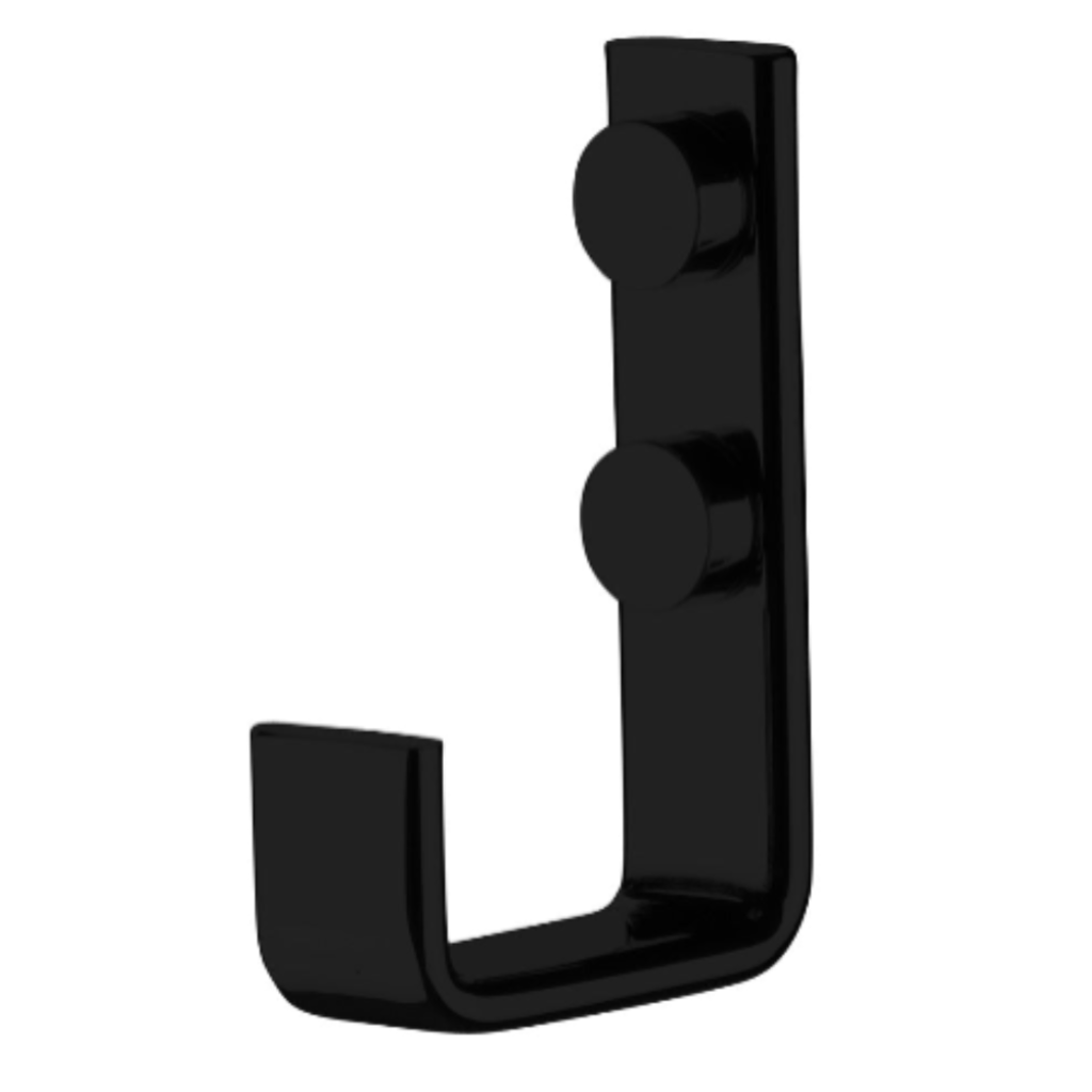 Gancho multiuso Cromo y Negro - 1x4x6 cm