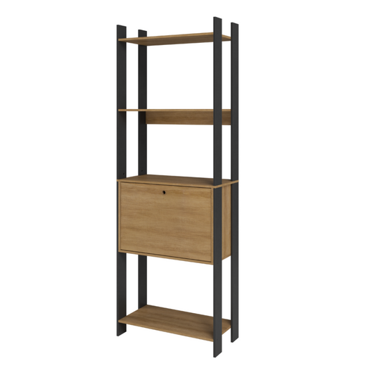 Estantes para libros c/ cajón - 63x30x180 cm