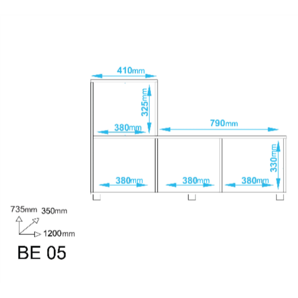 Estante/Cubos L - 120x73x35 cm