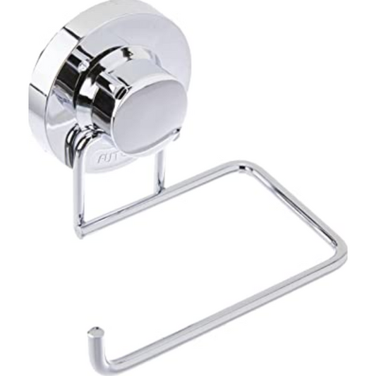 Portarrollos c/ ventosa Cromo - 9x12x10 cm